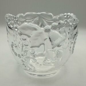 Vintage Glass Christmas Candy Dish